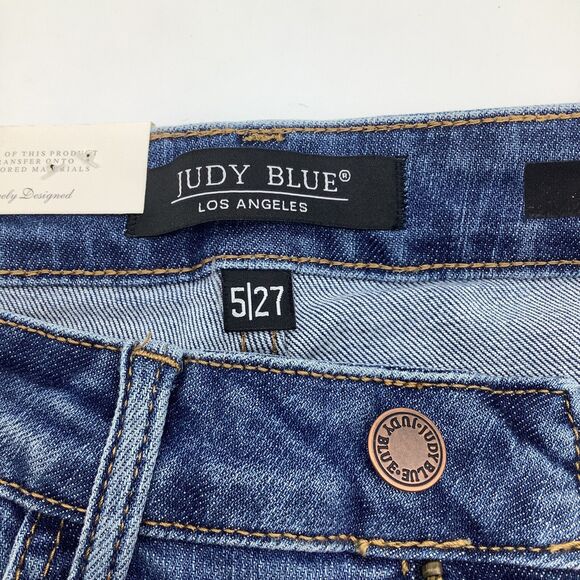 Judy Blue Womens Skinny High Waist Lemon Patch Distressed Jeans Size 5/27 NWT - Picture 8 of 13